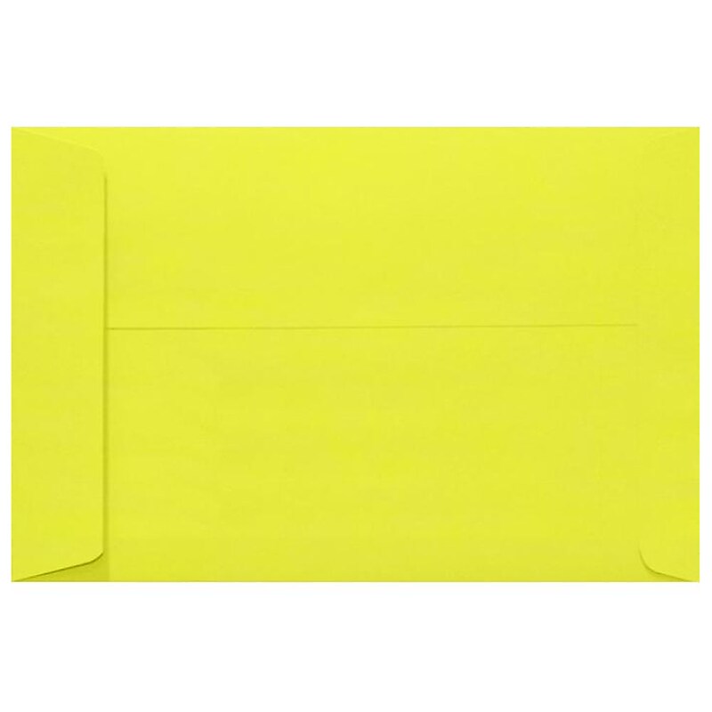 JAM Paper 10 x 13 Open End Envelopes, Citrus Yellow, 50/Pack (LUX-4897-L20-50) image 1