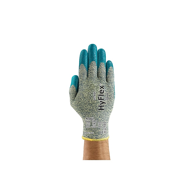 HyFlex 11-501-8 Gloves, Green, Size 8, 12/Pack image 1