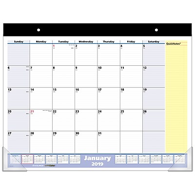 At A Glance Quicknotes Monthly Desk Pad 13 Months January