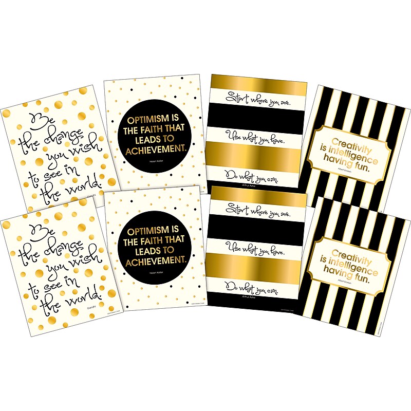 Barker Creek 8" x 10" Creativity, Intelligence and Optimism Posters, 8/Set (4177) image 1