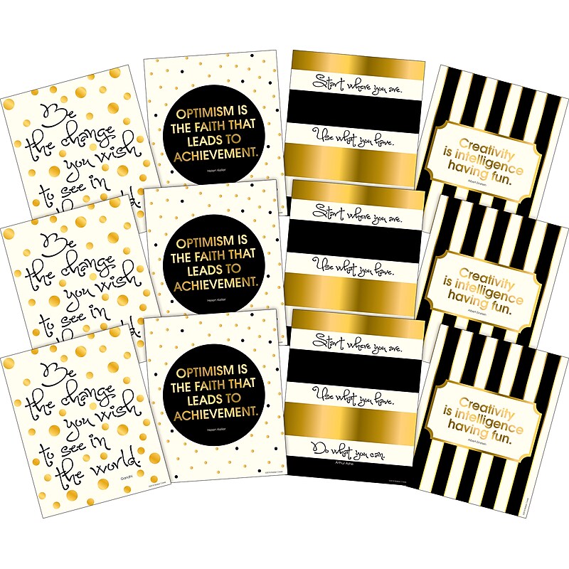 Barker Creek 8" x 10" Creativity, Intelligence and Optimism Posters, 12/Set (4192) image 1