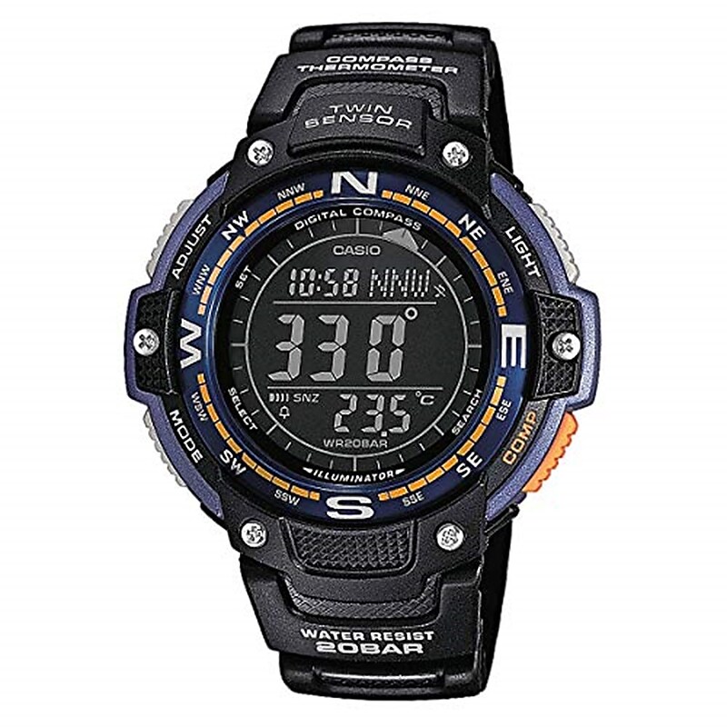 Casio Twin Sensor Digital Smart Watch, Black (SGW100-2B) image 1