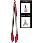 Starfrit Stainless Steel and Red Silicone 12" Tongs (093291-006-0000)~#|#~sp22655232_sc7