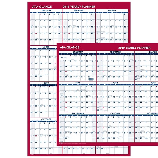 2020 ATAGLANCE 36"H x 24"W Wall Calendar, White (PM2122819) Staples