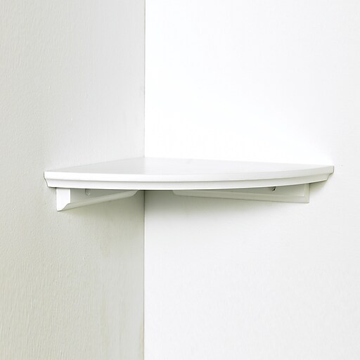 InPlace Shelving 10"W Corner Single Shelf Kit in MDF, White (199020