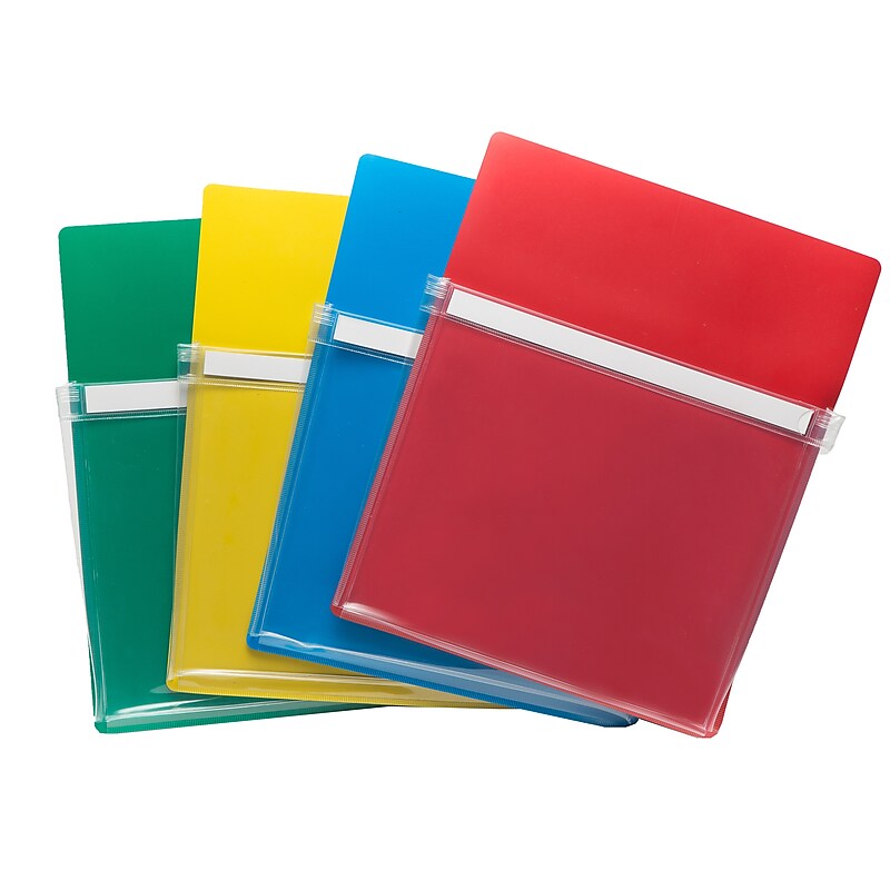 Charles Leonard® Magnetic Pockets, Assorted Colors, Set of 4 (CHL26400) image 1