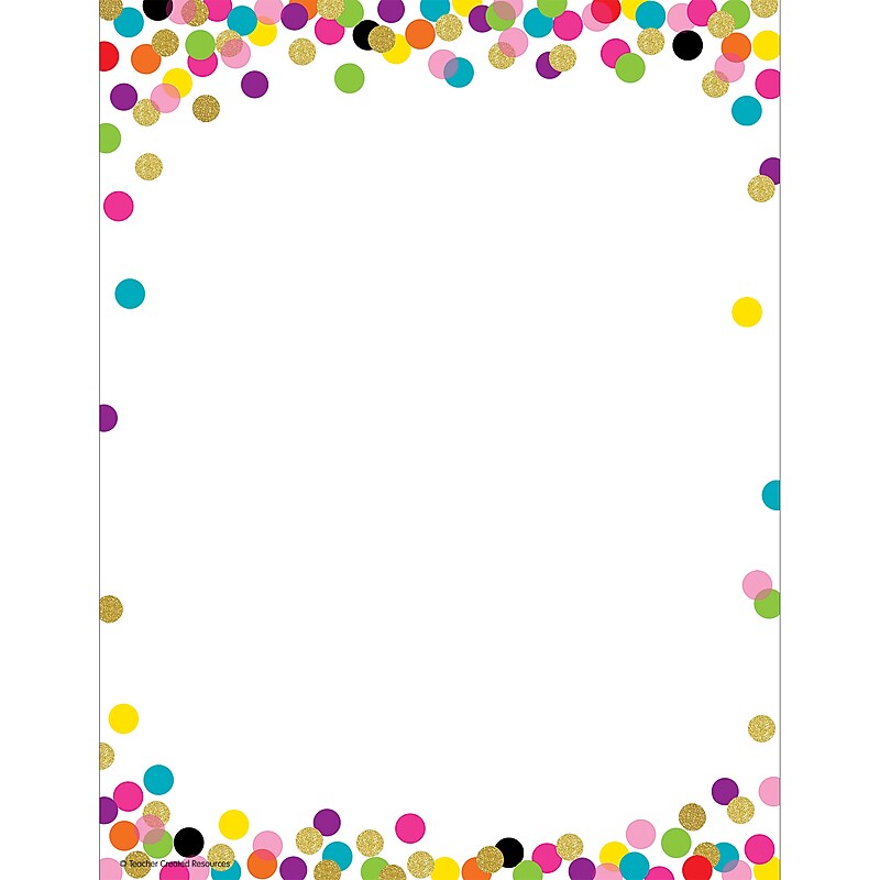 Teacher Created Resources Confetti, 8.5" x 11" Computer Paper, 150 Sheets (TCR2735) image 1