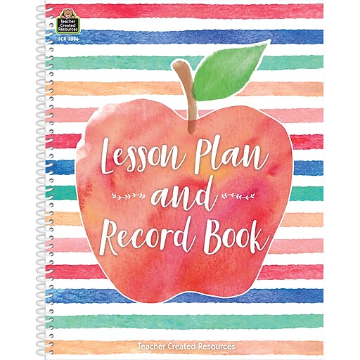Teacher Created Resources Watercolor Lesson Plan and Record Book, 160 Pages, 8.5" x 11" (TCR3586