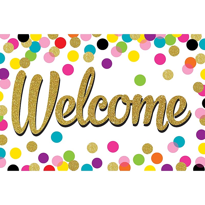 Teacher Created Resource Confetti Welcome 6" x 4" Postcards, 30/Pack (TCR8894) image 1