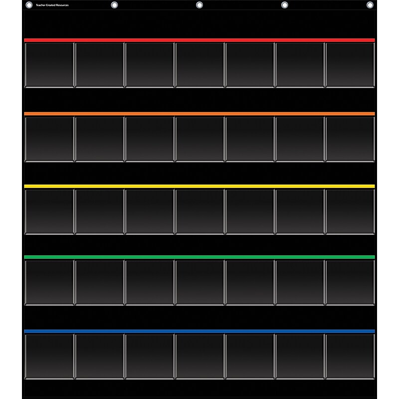 Teacher Created Resources Storage Pocket Chart, 32.5" x 36.5", Black (TCR20844) image 1