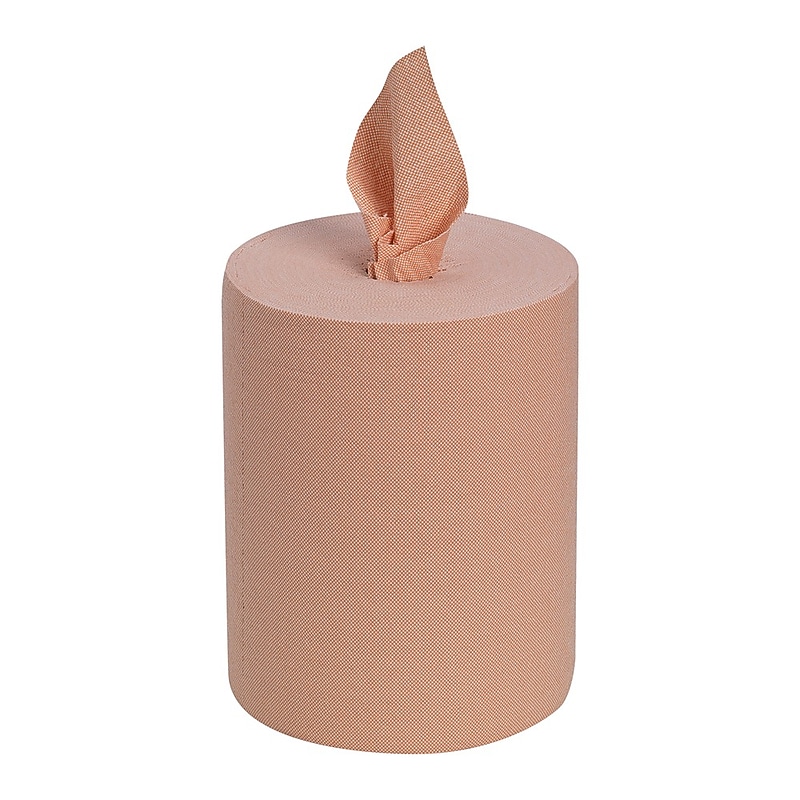 Brawny Professional D400 Durable Fibers Cleaning Wipers, 13" x 9.9", Orange, 200 Sheets/Roll, 2/Carton (20041) image 1