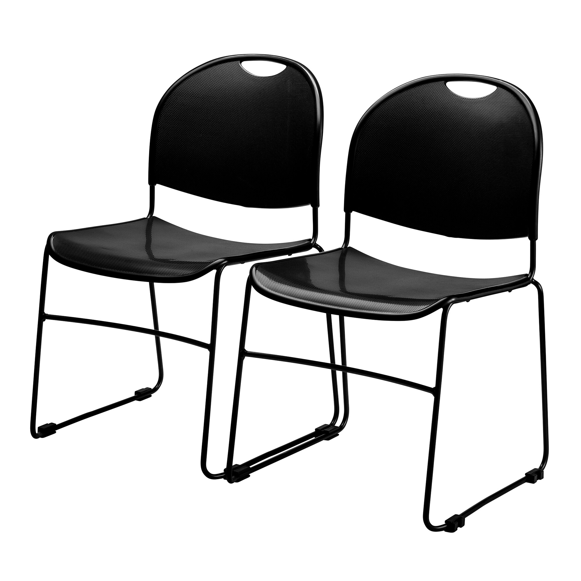 NPS Commercialine 850 Series Ultra Compact Stacking Chair, Black, 4/Pack (850-CL/4) Sansujyuku sansujyuku.com