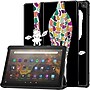 SaharaCase Tri-Fold Folio Case for Amazon Fire HD 10 (2023), Black/Yellow (TB00368)~#|#~sp226810309_sc7