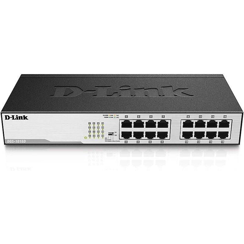 D-Link 16-Port DGS-1016D Rack-Mountable Gigabit Switch image 1