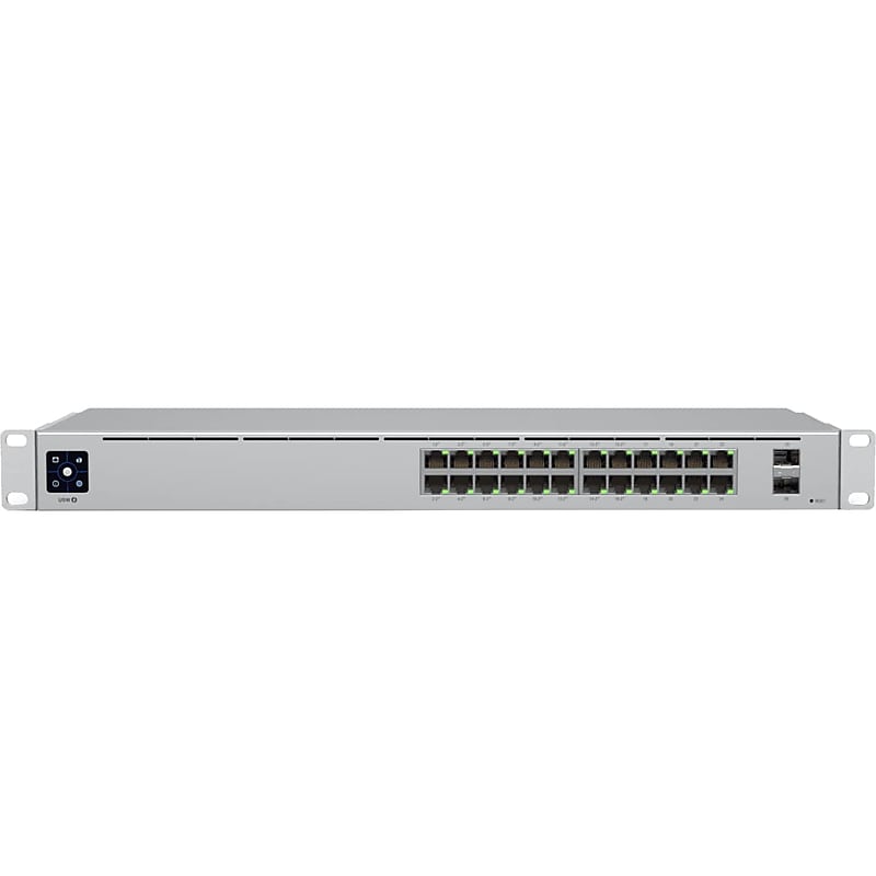 Ubiquiti UniFi 24-Port Gigabit Ethernet Managed Switch, 10/100/1000 Mbps, Silver (USW-24-POE) image 1