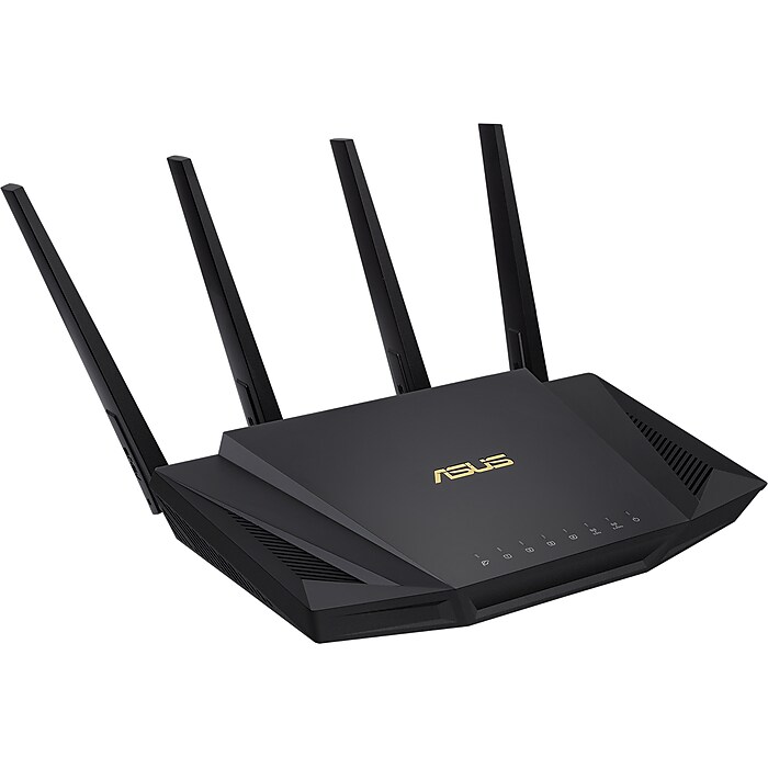 ASUS AC Dual Band MU-MIMO WiFi 6 Router, Black (RT-AX3000) | Staples
