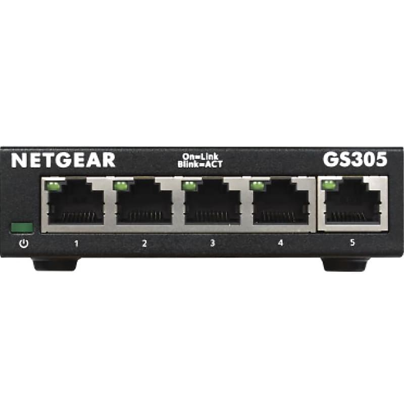 Netgear 300 Series 5-Port Gigabit Ethernet Unmanaged Switch, Black (GS305-300PAS) image 1