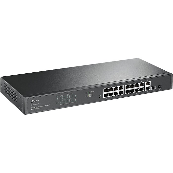TP-LINK 18-Port Gigabit Ethernet PoE Unmanaged Switch, Black (TL