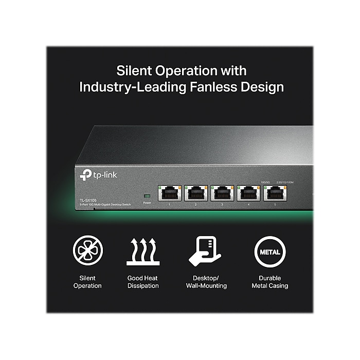 TP-LINK 5-Port Multi-Gigabit Unmanaged Switch, Black (TL TP-LINK 5-Port Multi-Gigabit Unmanaged Switch, Black (TL