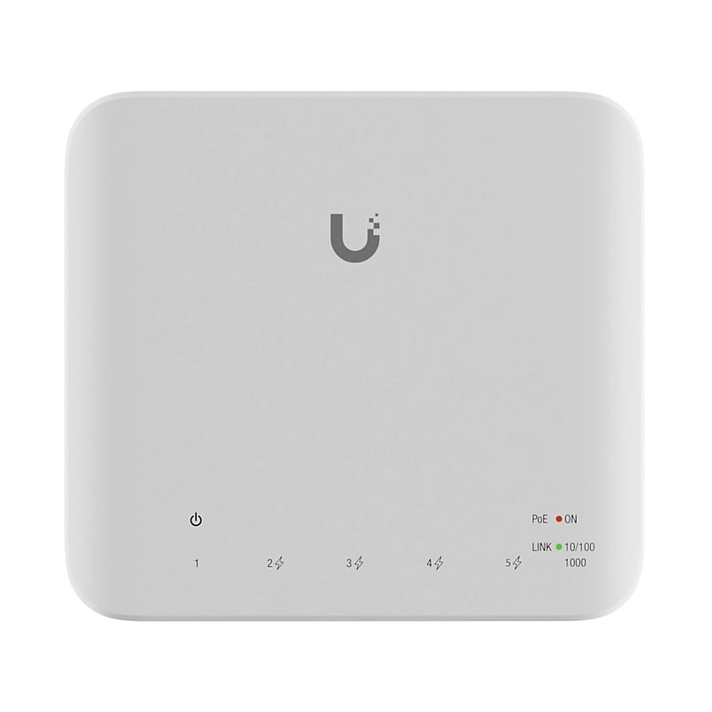 Ubiquiti UniFi Flex 5-Port Gigabit Ethernet PoE Managed Switch, White  (USW-FLEX) image 1