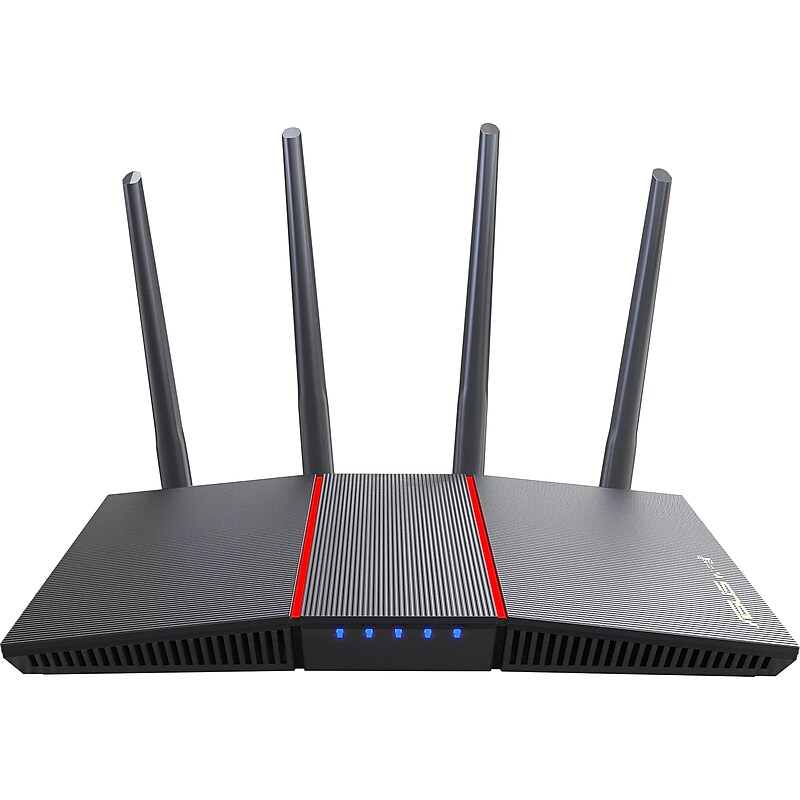 Asus AX1800 Dual Band MU-MIMO WiFi 6 Router, Black/Red (RTAX55) image 1