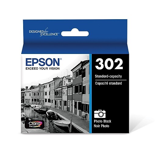 Epson 302 Photo Black Ink Cartridge, Standard Yield at Staples