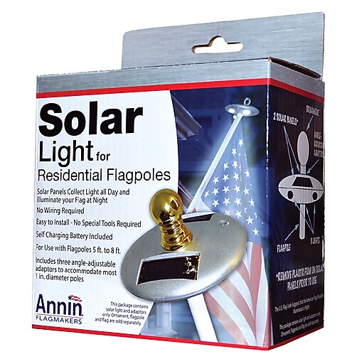Annin Flagmakers Flagpole LED Solar Light (2804) at Staples