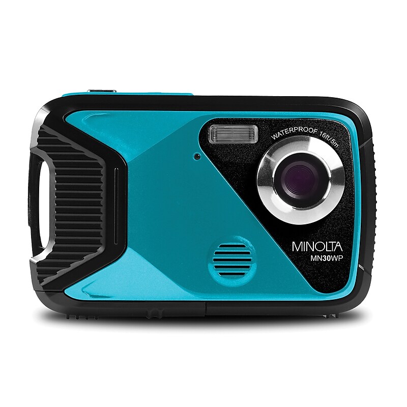 Minolta 21 MP 1080p Digital Waterproof Camera, 4x Digital Zoom, Teal (MN30WP-TL) image 1