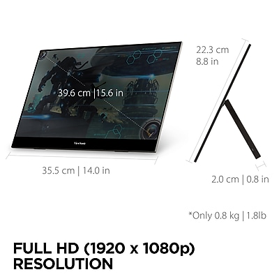 ViewSonic VX1655 15.6 Inch 1080p Portable LED IPS Monitor - Thumbnail 5