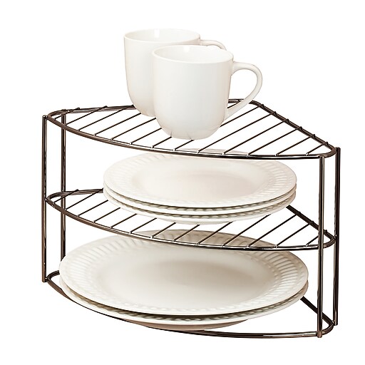 Kitchen Details Corner Shelf Organizer, Onyx (24197ONYX) at Staples