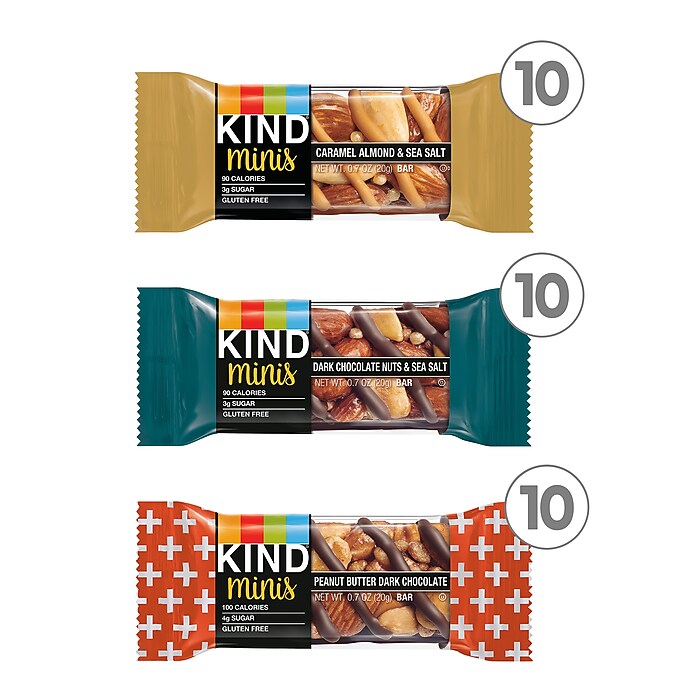 KIND Minis Gluten Free Variety Pack, 30/Box (600-00775) | Staples