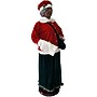 Fraser Hill Farm 58" African American Dancing Mrs. Claus with Faux-Fur Muff (FMC058-2RD5-AA)~#|#~sp227528950_sc7