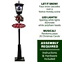 Fraser Hill Farm Let It Snow Series 71" Musical Street Lamp (FSSL071A-BLK2)~#|#~sp227529028_sc7