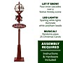 Fraser Hill Farm Let It Snow Series 69" Musical Snow Globe Lamp Post (FSSL069A-RD2)~#|#~sp227529043_sc7