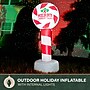 Fraser Hill Farm 4' Prelit "Merry Christmas" Candy Cane Sign Inflatable (FHFXMASSGN041-L)~#|#~sp227529100_sc7