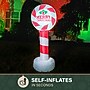 Fraser Hill Farm 4' Prelit "Merry Christmas" Candy Cane Sign Inflatable (FHFXMASSGN041-L)~#|#~sp227529101_sc7