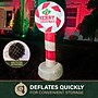 Fraser Hill Farm 4' Prelit "Merry Christmas" Candy Cane Sign Inflatable (FHFXMASSGN041-L)~#|#~sp227529103_sc7