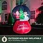 Fraser Hill Farm 6' Prelit Santa and Snowman Snow Globe Inflatable (FHFSNWGLOBE062-L)~#|#~sp227529126_sc7
