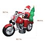 Fraser Hill Farm 7' Wide Prelit Santa on Motorcycle Inflatable (FHFSNTABIKE071-L)~#|#~sp227529141_sc7