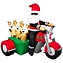 Fraser Hill Farm 6' Prelit Santa on Motorcycle Inflatable (FHFSNTABIKE061-L)~#|#~sp227529144_sc7