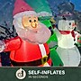 Fraser Hill Farm 6' Prelit Santa and Snowman Snow Globe Inflatable (FHFSNWGLOBE062-L)~#|#~sp227529223_sc7