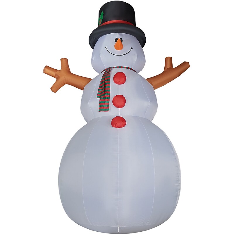 Fraser Hill Farm 20' Jolly Snowman Inflatable (FHFSNWM201-L) image 1