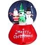 Fraser Hill Farm 6' Prelit Santa and Snowman Snow Globe Inflatable (FHFSNWGLOBE062-L)~#|#~sp227529253_sc7