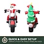 Fraser Hill Farm 7' Wide Prelit Santa on Motorcycle Inflatable (FHFSNTABIKE071-L)~#|#~sp227529270_sc7