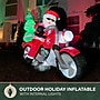 Fraser Hill Farm 7' Wide Prelit Santa on Motorcycle Inflatable (FHFSNTABIKE071-L)~#|#~sp227529271_sc7