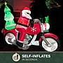 Fraser Hill Farm 7' Wide Prelit Santa on Motorcycle Inflatable (FHFSNTABIKE071-L)~#|#~sp227529272_sc7