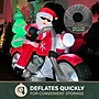 Fraser Hill Farm 7' Wide Prelit Santa on Motorcycle Inflatable (FHFSNTABIKE071-L)~#|#~sp227529273_sc7
