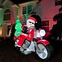 Fraser Hill Farm 7' Wide Prelit Santa on Motorcycle Inflatable (FHFSNTABIKE071-L)~#|#~sp227529275_sc7