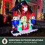 Fraser Hill Farm 6' Prelit Santa Nutcracker Cuckoo Clock Inflatable (FHFSNTACCLK061-L)~#|#~sp227529284_sc7