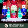 Fraser Hill Farm 6' Prelit Santa Nutcracker Cuckoo Clock Inflatable (FHFSNTACCLK061-L)~#|#~sp227529286_sc7